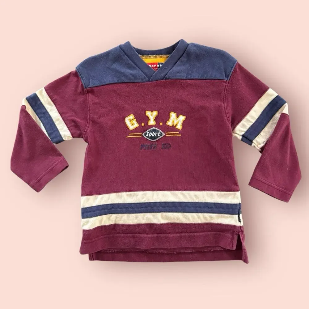 Vtg Gymboree Boys Small 2-3y 2T Stadium Collection 1998 Gym Sport Hockey Jersey